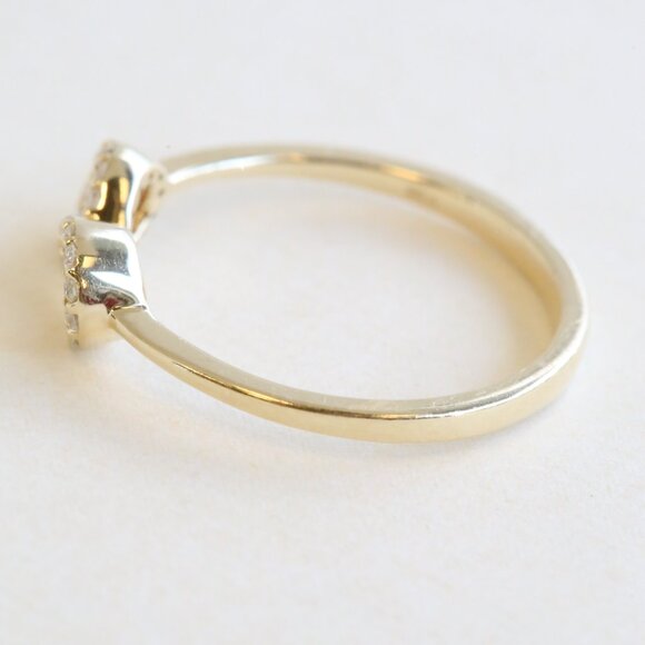 14k Yellow Gold .20ctw Diamond Infinity Ring (Size 7) - Picture 4 of 4